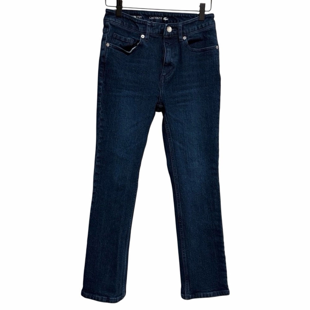 Lacoste Women’s Blue Denim Slim Fit Straight Leg Jeans Cotton Blend